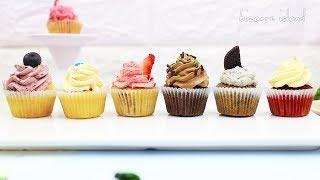 Mini Cupcakes 6 Ways: 1 Batter 6 Flavours (Red Velvet, Cookies 'n Cream & More!) | d for delicious