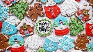 CHRISTMAS ~ SUGAR COOKIES | Satisfying Cookie Decorating with Royal Icing